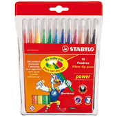 Stabilo Power tek uçlu keçeli kalem 12 renk